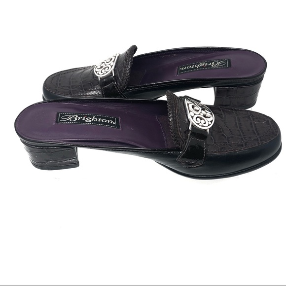 NWT Brighton Leather Slip-On Mules. - Picture 2 of 9